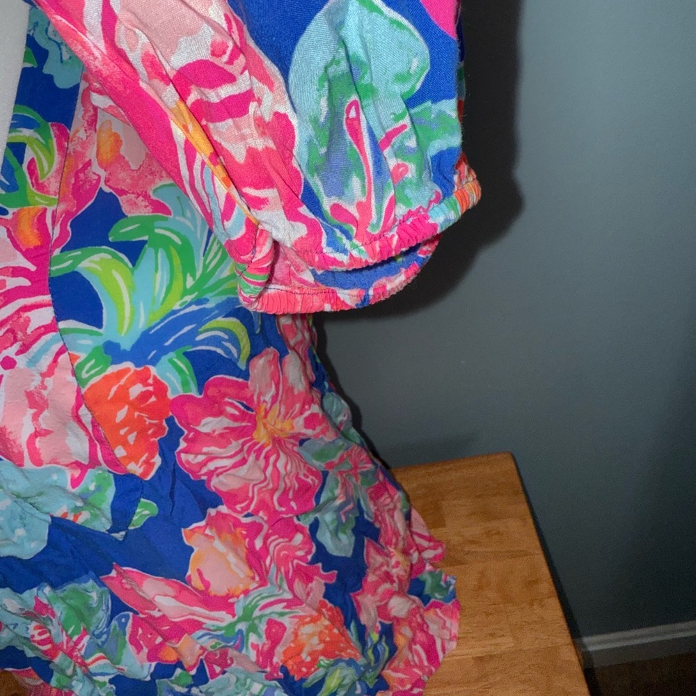 Lilly Pulitzer Pink and Blue Floral Blouse - Picture 5 of 5